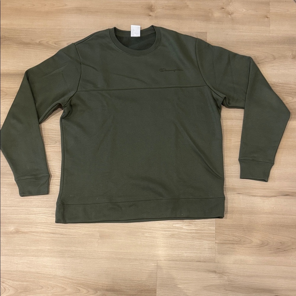 Champion Men's Forest Green Crewneck Sweater